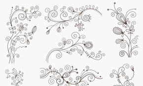 Swirl Floral Decorative